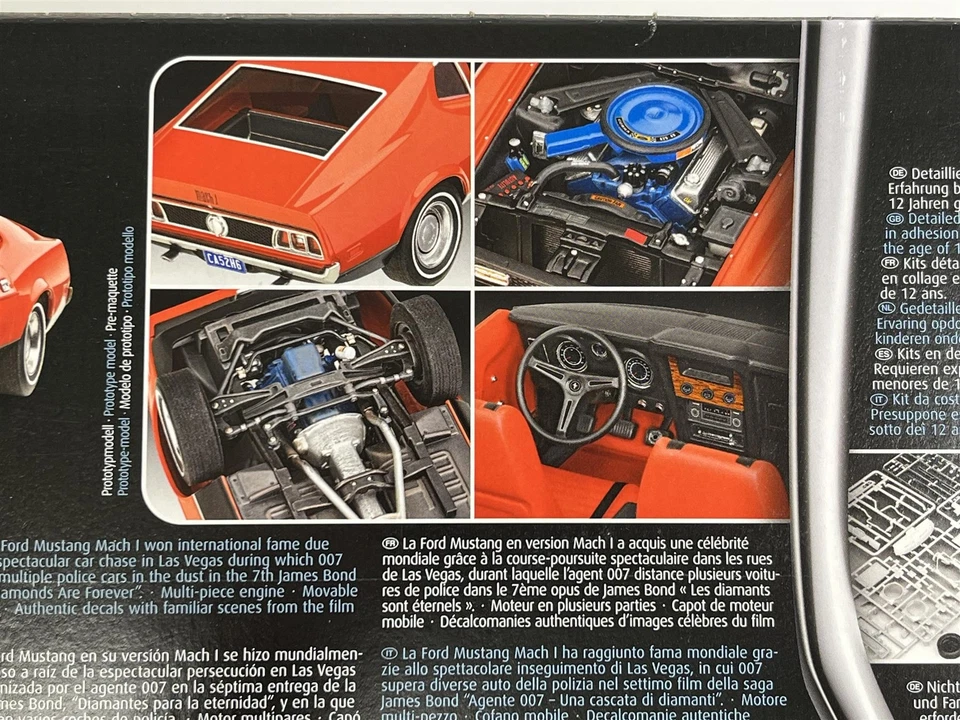 James Bond 007 Diamanti Sono per Sempre Ford Mustang Mach 1 1:25 Kit Revell - Immagine 4 di 4