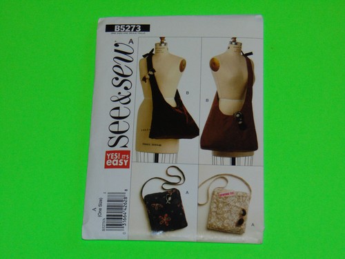 See & Sew Yes! It's Easy Purse / Handbag Sewing Pattern, B5273A NOS - 第 1/3 張圖片