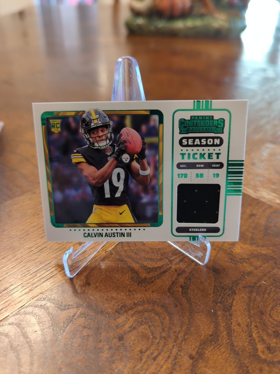 2022 Contenders Calvin Austin RC Green Variation Jersey Season