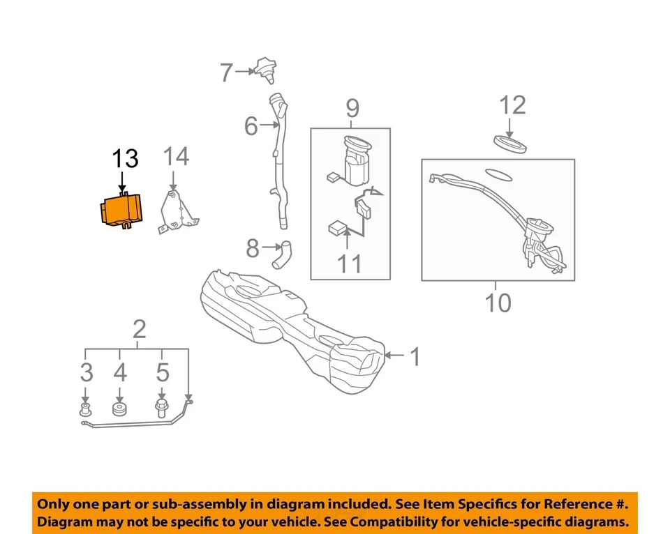 Used Fuel Pump Control Module fits: 2012 Bmw X5 Fuel Pump 6 cylinder Grade A Foto 3 de 4