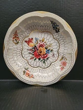 Vintage Floral Tin Bring Me Flowers The Tin box Company of American Round Tin