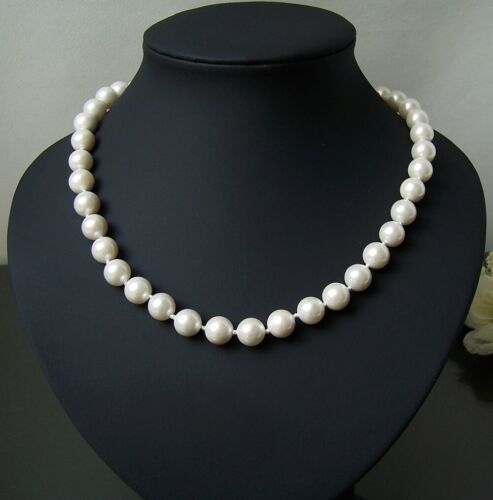 Perlenkette Perlen Armband Ohrringe Muschelkernperlen Schmuck Set Hochzeit VS7# - Bild 11 von 99