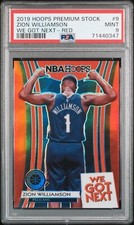 2019 NBA Hoops Premium Stock We Got Next Red Zion Williamson #9 PSA 9 Rookie RC