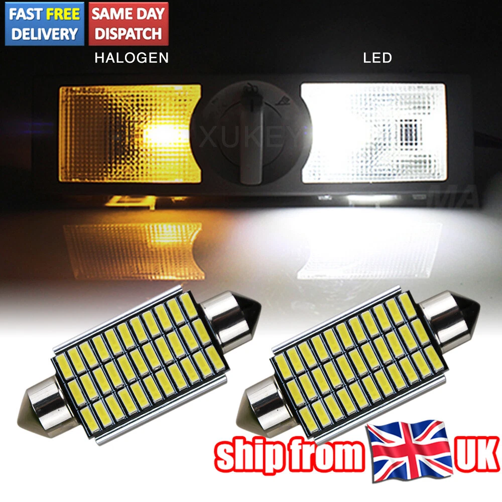For Ford Transit MK7 Interior Bulbs 41mm White Courtesy 264 Bulb