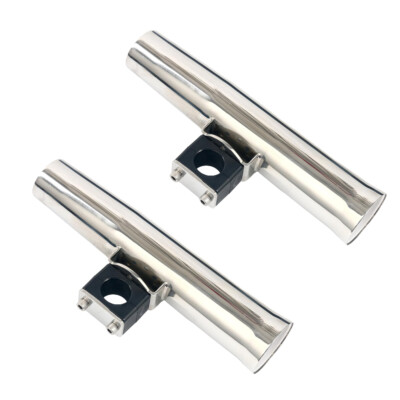 2Pack Fishing Rod Holders for Boat Rail Mount Stainless Steel Clamp on 7/8