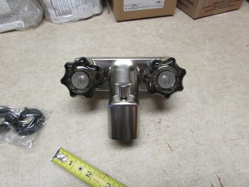 RV TUB SHOWER DIVERTER BATHROOM FAUCET - Brushed Nickel SMOKY SMOKED HANDLES - Foto 5 di 5