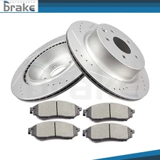 Rear Discs Brake Rotors Ceramic Pads FOR Nissan 2009-2015 370Z 2009-2015 Maxima