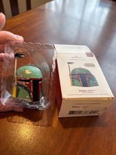 Star Wars Boba Fett Helmet Hallmark Keepsake Ornament  2019 Sound Magic w  Box