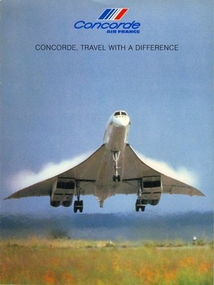 Concorde Air France (Travel With A Difference) poster- glossy A4 print
