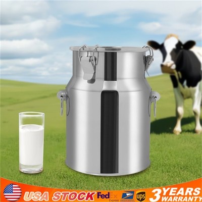 Edelstahl Milchkanne Milch Transportkanne Milchbehälter Milchkrug Sealed Can 5L
