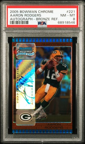 Aaron Rodgers #221 2005 Bowman Chrome card