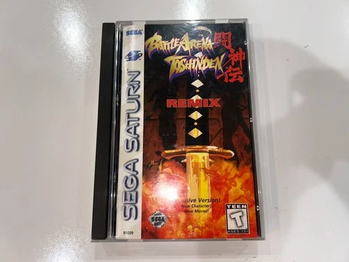 Battle Arena Toshinden Remix (Sega Saturn) Complete CIB w/Registration Card Nice