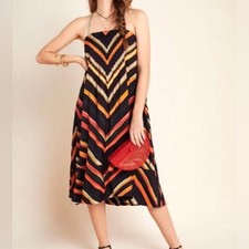 Anthropologie Runi midi sundress multicolor chevron Sleeveless Size XS MSRP 158