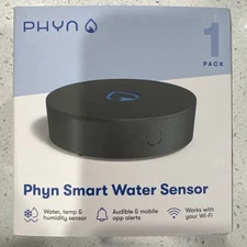 Phyn Smart Water Sensor - 1-Pack Black in Box  - Wi-Fi Mobile & Audible Alerts