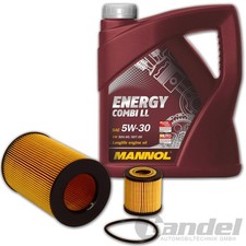 LUFTFILTER + ÖLFILTER passend für SMART 450 + 5 Liter MOTORÖL 5W30 ÖLWECHSEL SET