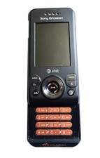 Vintage Collectible Sony Ericsson W580i Cellphone Walkman Slider Orange Trim