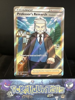 Pokemon Karte Professor's Research 150/159 Crown Zenith Full Art Trainer Holo NM