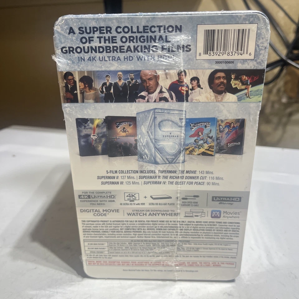 Superman 5-Film Collection Exclusive 4K UHD + Blu-Ray + Digital SEALED PERFECT - Image 3 of 4