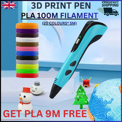 3D Printing Pen Set with 100m PLA Filament  3D Doodle Drawing Pen For Kids Gift