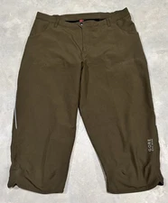 Gore Bike Wear Softshell Polyester Thigh Length Trail Shorts Womens XL Green