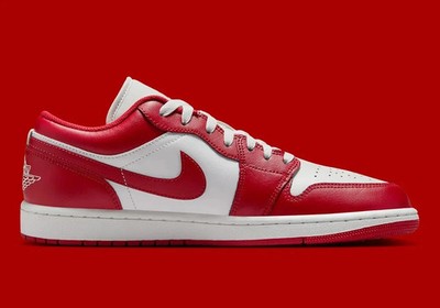 Nike Air Jordan 1 Low Shoes Summit White Varsity Red 553558-166