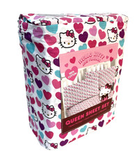 Sanrio Hello Kitty And Friends Valentine's Day Queen Sheet Set Hearts Sheets NEW