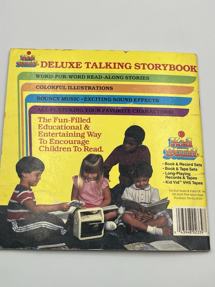 Juguete de peluche de colección años 80 Popple Bibsy Baby Bonnet blanco amarillo rosa púrpura con libro de colección Foto 4 de 4