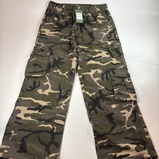 Women's Camo Cargo Pants 100 Cotton Large Znyeth Military Army Hunting Hiking
