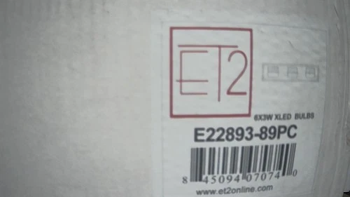 ET2 Lighting Blocs LED 3-Light Bath Vanity, Polished Chrome/Clear -bubble glass - Picture 2 of 5