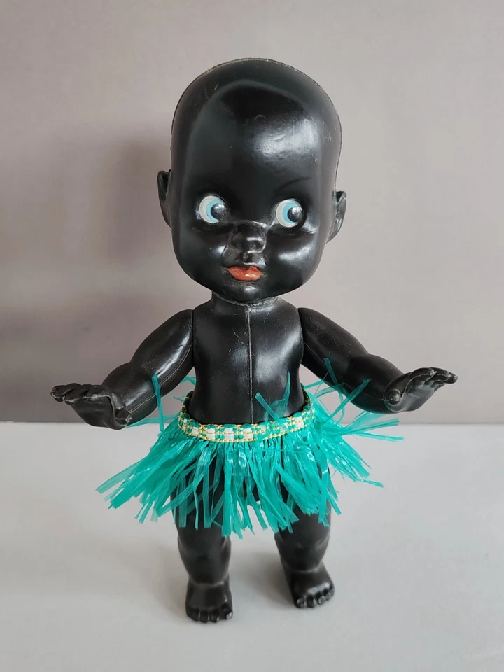 LOTTO bambola celluloide bambolotto moretto feletti vintage doll - Immagine 3 di 4