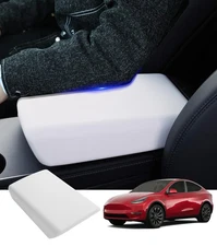 Refresh Edition Armrest Box Cover For 2023-2025 Tesla 3 White
