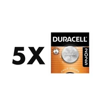 DURACELL  D2025 5 FRESH COUNT PACK, 3V CR2025 LITHIUM COIN CELL BATTERY EXP 2035