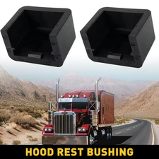 New Black Hood Rest Bushing Bumper Fit / for Peterbilt 330 357 377 379 385 2pcs