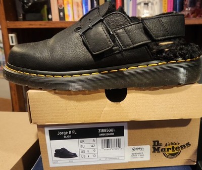 Dr. Martens Jorge II FL Ambassador Mule Buckle Black Leather Men's UK 8 EU 42 U 