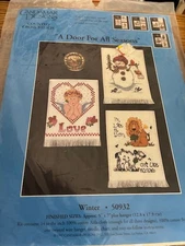 Vtg 1997 Candamar Designs WINTER A Door For All Seasons Cross Stitch Kit 50932