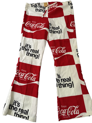 Vintage 1970s Coca Cola Bell Bottom Beach Pants “It’s The Real Thing” Size JR 15