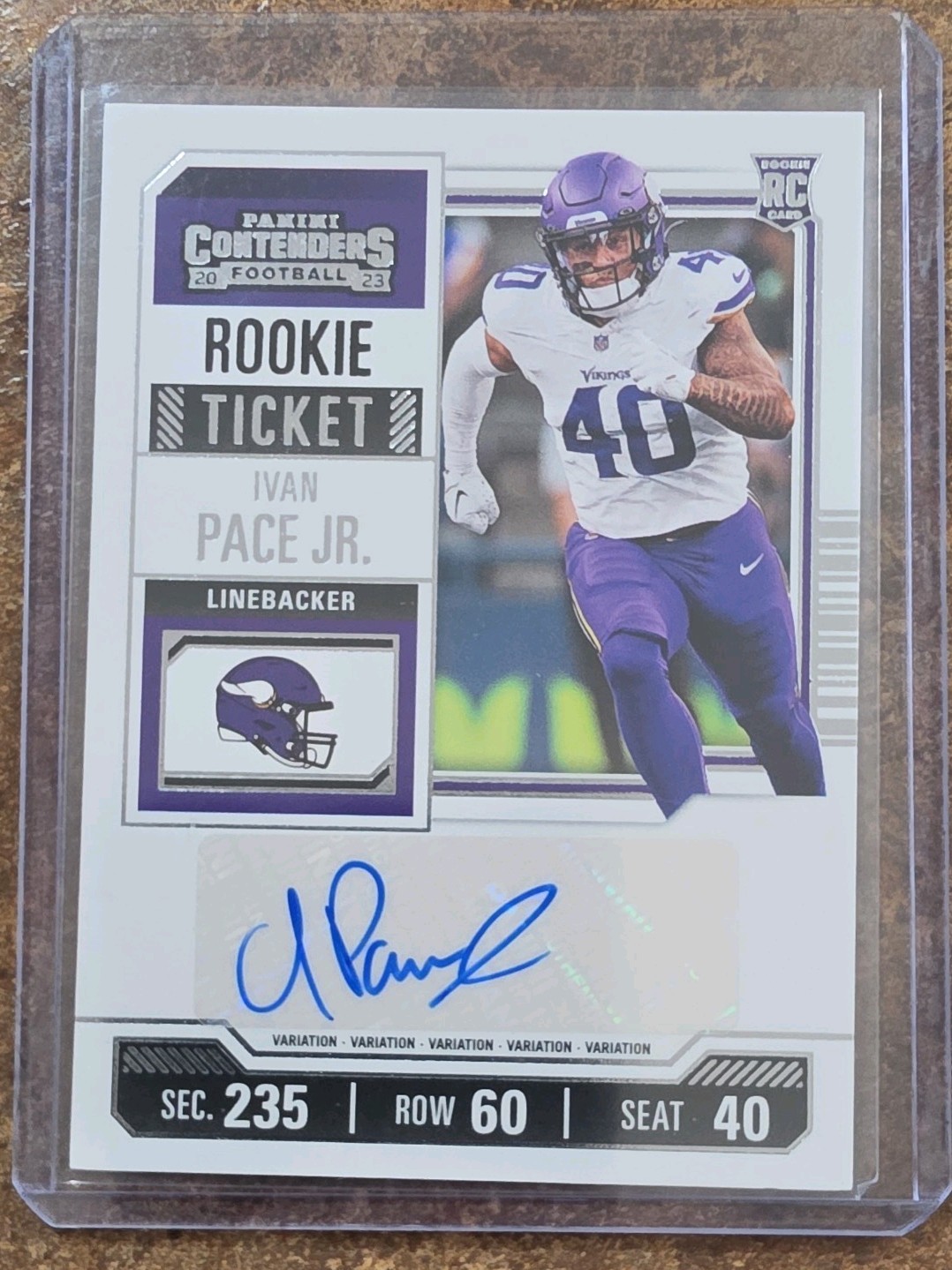 2023 Panini Contenders Football Autograph / Ivan Pace Jr RC #194