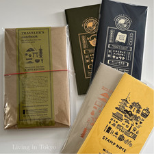 TRAVELER'S Notebook Kyoto Edition Blue Leather Cover Refill 5-Piece Set Japan