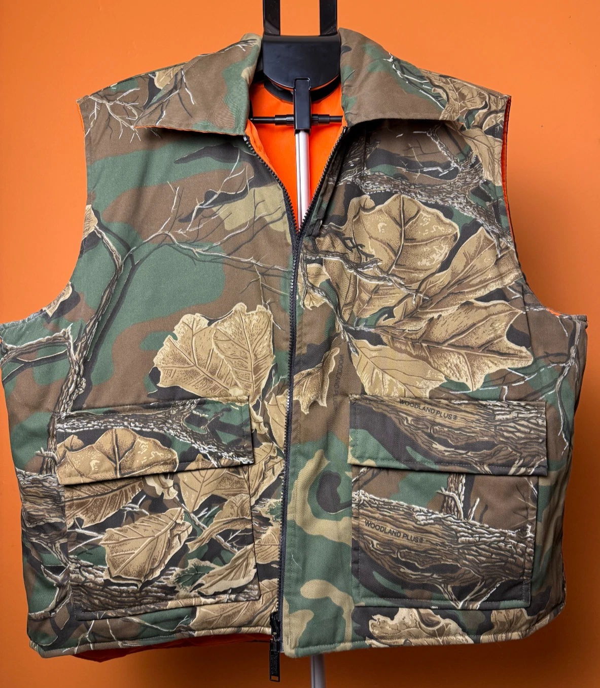 New NWT Woodland Plus Puffer Insulated Vest Hunting camo sz 2X Real Tree zip up