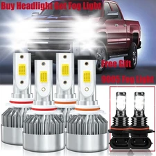 For Chevy Silverado 3500 2003-2006 LED Headlight Hi/Lo Beam Fog Light Combo Bulb