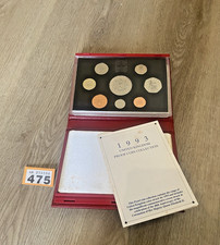 1993 UK ROYAL MINT PROOF COIN SET HOUSED IN THE RED LEATHER DELUXE CASE.