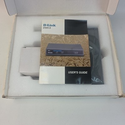 D-Link DSH-5, 5-port 10/100Mbps Dual Speed SOHO Hub With Switch, NOB