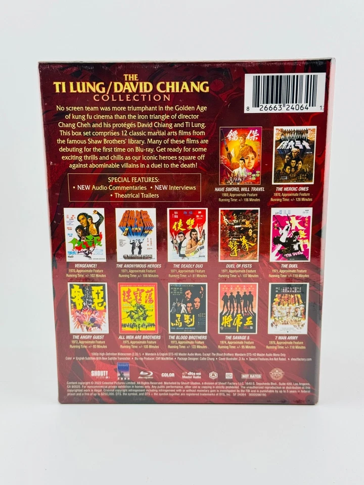 Ti Lung / David Chiang Collection [Blu-ray Disc] SHOUT! Factory NEW SEALED - Image 2 of 4