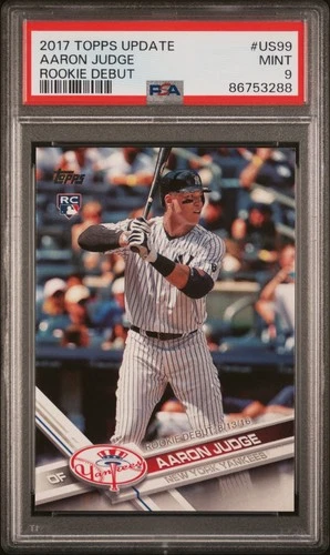 2017 Topps Update 🔥AARON JUDGE🔥 RC Rookie Debut PSA 9 🌟 Mint