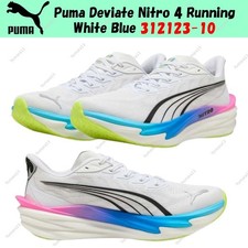 Puma Deviate Nitro 4 Running White Blue 312123-10 Men's Size