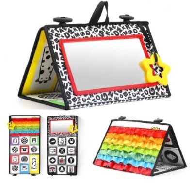 Tummy Time Baby Mirror Toys Developmental Montessori Sensory