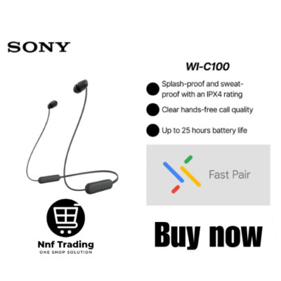 SONY WI-C100 Wireless Bluetooth In-ear Headphones Water Resistance IPX4