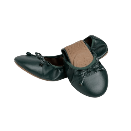Talaria Green Ballet Flats with Case Size 9 Foldable Green Flats - 第 1/8 張圖片
