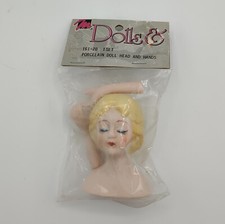 Mangelsen's 161-20 Porcelain Doll Head  Hands Blonde Woman Closed Eyes