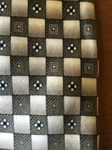 VALERIO GARATI Handmade Silk Tie Mens NWOT Gray/Champagne/Gold Necktie - Picture 4 of 7